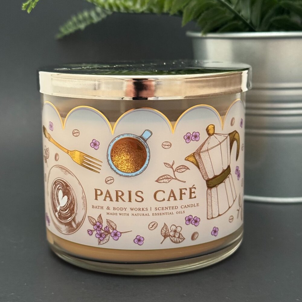 BBW Paris Café Bath & Body Works 3 Wick Candle